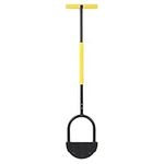 Half Moon Lawn Edger High Hardness Carbon Steel Sidewalk Grass Long Handled Step Edger Manual Trimming Shovel for Garden Zoo Yellow Black