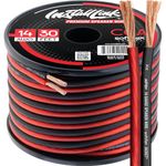 Install Link 14 AWG Gauge Speaker Wire Cable (30 Feet) Stereo, Car or Home Theater, CCA