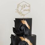 Wooden Mr and Mrs Cake Topper for W