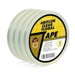 ARIFLOR 4Packs Clear Floral Tape - 1/4" Wide Floral Vase Tape, Clear Waterproof Floral Tape for Fresh Flower Bouquets and Flower Arrangements Crafts (0.25inch*4Packs)