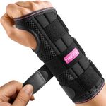 FREETOO Carpal Tunnel Wrist Brace Night Support, Extended Hand and Wrist Support Brace Women Men for Sleeping Work, Right Hand Wrist Splint for Fractures, Sprain, Tendonitis, Arthritis, Ganglion Cysts