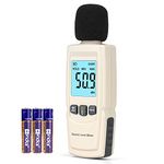 Digital Sound Decibel Meter Sound Level Reader with Certificate with Measuring Range of 30-130dB - Accuracy Within +/-1.5dBA, Large Backlit LCD Display Noise Detection with Calibration Certificate