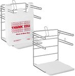 Ferraycle 2 Pcs Plastic Grocery Bag Holder Shopping Bag Rack T Shirt Bag Rack Fits 11½”W x 6”D x 21”H Bag Plastic Bag Organizer with PP Plastic Base for Grocery Store, 12" W x 12" L x 16" H