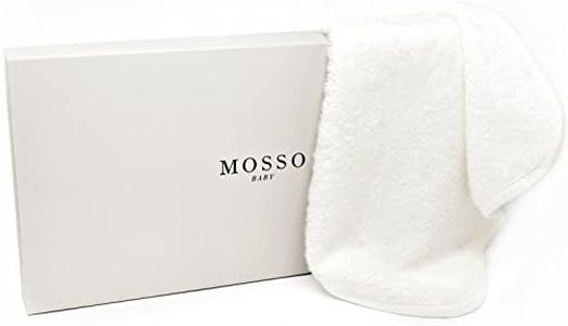 Mosso Baby | Luxuriously Soft, Premium Baby Washcloths - Large 30 x 30cm Size (6 Pack) Organic Bamboo Face Washers,100% Natural Bamboo, Perfect for Sensitive Skin, Must Have Baby Essential, Perfect