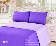 Tache Home Fashion 2-3 Piece Reversible Duvet Cover Set, Purple, Full