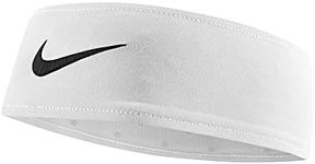 Nike Fury Headband (One Size Fits Most, White/Black)