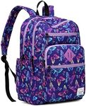 VASCHY School Backpack for Teen Girls, Bookbag Schoolbag Casual Daypack for High School/College/Women/Travel/Work Butterfly