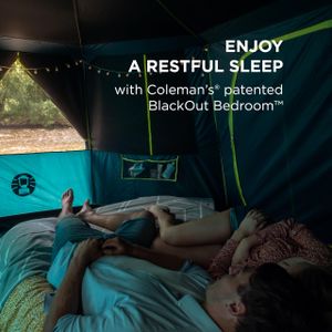 Coleman Octagon Blackout Dome Tent – 6-8 Person Waterproof Family Camping