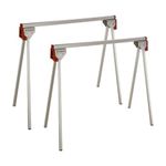 Buildskill Saw Horse, Lightweight table saw machine for wood cutting, Portable Sawhorse, Supports Upto 450KG, Multipurpose Saw Horse, Portable, Ideal for Workbench & Paint Trestle Needs (Pack of 2)