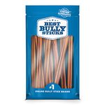 USA 12-inch Odor-Free Bully Sticks by Best Bully Sticks (10 Pack) Made in America of All-Natural, Free Range, Grass Fed Beef - Free of Any Hormones or Additives - USDA/FDA Approved