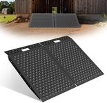 VNN 36" x 48" Shed Ramp for Riding Mower - 1500 LB Capacity Shed Ramps, Anti-Slip Punch Plate Ramp for ATV, Motorcycles, Garages & Barns (2PC, Velvet Black, Alloy)
