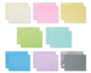 American Greetings Single Panel Blank Cards Bulk with Envelopes, Pastel Colors (100-Count)