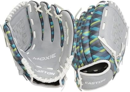 Easton | MOXIE Baseball Glove | Right Hand Throw | 10.5" Basket Web | Cyan Blue