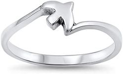 Dove Bird Christian Love Hope Purity Ring .925 Sterling Silver Band Size 7