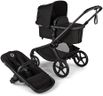 Bugaboo Kangaroo All-Terrain Single-to-Double Tandem Stroller for Infant and Toddler, for Up to Three Kids, XL Wheels, One-Hand Operation, Large Bassinet, XL Underseat Storage, Black/Midnight Black
