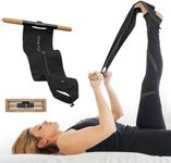 CastleFlexx Mobility and Full Body Strengthening Device | Non-Elastic Stretch Strap with Natural Premium Cork Handles for Stretching, Exercise, Physical Therapy, and Yoga