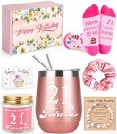 21st Birthday Gifts for Her Women, Happy 21 Year Old Gifts for Her, 21st Birthday Ideas Baskets for Daughter Sister Friend Bestie, Gifts for 21st Birthday Female Unique Funny