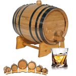 Thousand Oaks Barrel B_2L_Black 2 Liter Barrel with Black Steel Hoops