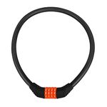 Autofy Heavy Duty 4 Digit Number Lock Helmet Lock Multipurpose Lock Bike Lock Combination Lock (Black & Orange - 1st Generation)