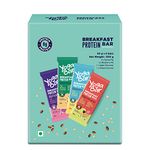 Yogabar Breakfast Bars Variety Pack | Daily Protein Snack | High Energy & Nutrition Bars | 8g Protein & 7g Fibre Protein Bars | Pack of 6 x 50g Energy Bars | No Preservatives