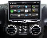 Stinger Wrangler JK Stereo Replacement HD Touchscreen Radio with Android Auto, Apple CarPlay, Handsfree Bluetooth, Dual USB Includes All-in-one Dash Kit & Interface, 2007-2018 (STH10JK)