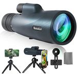 BOSSDUN Monocular Telescope, 30x50 HD High Power Zoom Magnification with Phone Adapter Tripod & Lens Hood, FMC Lens/BAK4 Prism Waterproof Monoculars for Adults for Bird Watching Hiking Stargazing