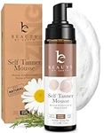 Beauty by Earth Self Tanner Mousse - USA Made with Natural & Organic Ingredients, Self Tanning Mousse for Fake Tan, Sunless Tanner for Self Tan, Clear & Non Toxic Tanning Foam for Gradual Tan