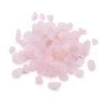 Natural Rose Quartz Chip Stone, Beads Drilled Crystal Gemstone Chips 5-8mm Irregular Crystal Bead with Holes for Bracelet Necklace Earrings Jewelry Making Crystal Tree Craft