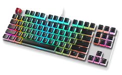 Glorious Aura Keycaps for Mechanical Keyboards - PBT, Pudding, Double Shot, Black, Standard Layout | 104 Key, TKL, Compact Compatible (G-104-AURA)