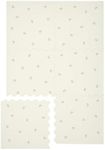 3 Sprouts Kids Foam Play Mat - Interlocking Baby Floor Tiles with Soft, Safe, and Durable Foam Puzzle Mat Design for Children's Play Area - Blueberry Ivory