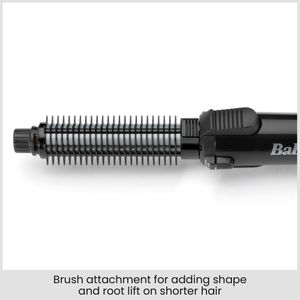 BaByliss Cordless Gas Hair Curler & Brush – 19mm Ceramic, Black