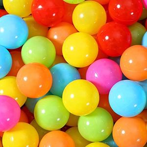 STARBOLO 200 Pieces Ball Pit Balls Plastic Balls for Ball Pit Pool Playpen Babies Kids Children Birthday Decoration Parties Game Props.