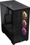 CORSAIR iCUE Link 3500X RGB Mid-Tower ATX PC Case – Panoramic Tempered Glass – Reverse Connection Motherboard Compatible – 3X CORSAIR iCUE Link RX120 RGB Fans Included – Black