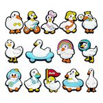 Cartoon Shoe Charms for Croc, Cute Animal PVC Shoe Charms for Croc Shoe Sandals Bracelet Wristband Decoration, Charms for Kids Boys Girls Adult Men Women Party Favor (Call Duck)