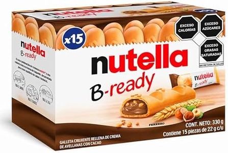 Ferrero: "Nutella B-ready " a crisp wafer of bread in the form of mini baguette stuffed with a creamy Nutella 15 pieces 10.13 oz (286g) [ Italian Import ]