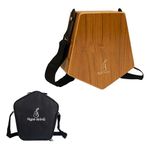 Hype String Mini Travel (Double-Sided) Cajon || Made of Solid Teak Wood With Cover Bag and Strap