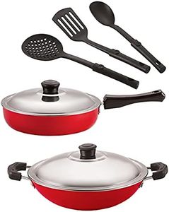 NIRLON 3 Layer Coated Non-Stick, Non-Induction Aluminium Cookware Combo Gift Set Item, 5-Piece|2.6mm_AC_FP12_3SPN