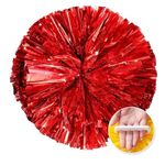 AimtoHome Cheerleading Pom Poms Cheerleader Poms Metallic Foil Cheering Squad Pompoms for Team Spirit Sports Dance Cheering Kids Adults