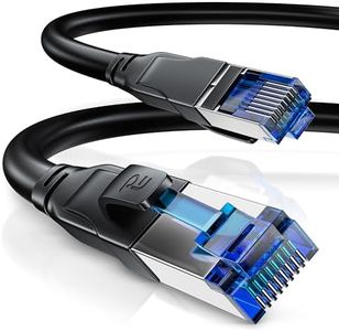 CSL – 25 m CAT.8 Network Cable 40 Gbits – LAN Patch Cable Data Cable – CAT 8 High Speed Gigabit Ethernet Cable – 40000 Mbits Fibreglass Speed – S/FTP PIMF Shielding RJ45 Connector – Black