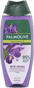 Palmolive Naturals Body Wash, 500mL, Anti-Stress with Ylang Ylang & Iris, No Parabens Phthalates or Alcohol