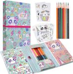 SHUDAUSHI Paper Coloring Book For Kids With 30 Drawing Sheet,8 Pencil Color,10 Scratch Sheet Art And Craft Drawing Color Book Set For 3+ Years Kids,Party Favor Return Gift For Kids(Panda),Multicolor