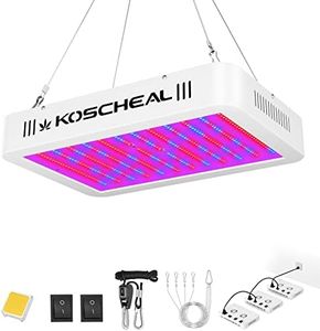 KOSCHEAL 1200W LED Grow Light, Full Spectrum Plant Grow Lights for Indoor Plants with Daisy Chain, Double Switch Plant Light for Veg, Flower and Seeding