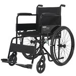 ANTARA WheelAssist-Black|Foldable Wheelchair | 3 years warranty | Made in India | Safety Seatbelt | Adjustable Footrest