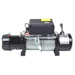 SWADESI KRAFTS Jeep Winch 7.1HP Motor 5.2KW with 11.5MM Thickness 24mtr Length Wire Rope Gypsy Winch is Used to Pull Vehicles Out of Snow, Mud, Sand, Rocks, and Water