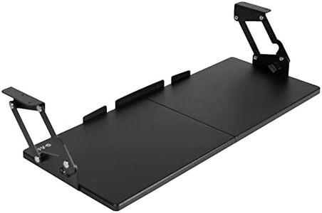 VIVO Large Under Desk 27 x 11 inch Computer Keyboard and Mouse Tray with Swinging Height Adjustment, 12 Settings, Platform Drawer for Typing, Black, MOUNT-KB08S