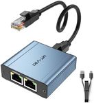 MT-VIKI Ethernet Splitter 1 to 2 High Speed 1000Mbps, Gigabit Dual RJ45 Splitter Adapter for Cat5/5e/6/7/8 Cable [2 Devices Simultaneously Networking]