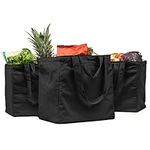 VeraMia Black Canvas Grocery Bag 3p