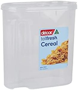 Décor 072071-004 Cereal Container, 5 L, Clear