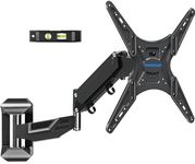 MOUNTUP Height Adjustable TV Wall Mount, TV Mount for Most 23-55 Inch TVs, Full Motion TV Wall Mount Bracket, Swivel Tilt Single Articulating Arm, Fits Max VESA 400x400mm, 44lbs MU0037