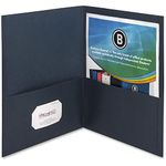 Business Source Double Pocket Portfolio - Dark Blue - Box of 25 (78492)